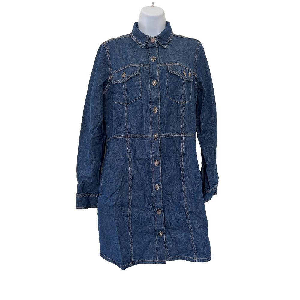 Frye Denim Dress Medium Blue Coastal Western Cowgirl Indie Festival Minimalist